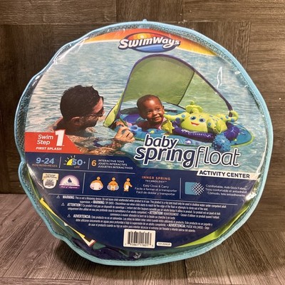 SwimWays Baby Spring Float Activity Center w/ Canopy Toys 11601 Inflatable NWT