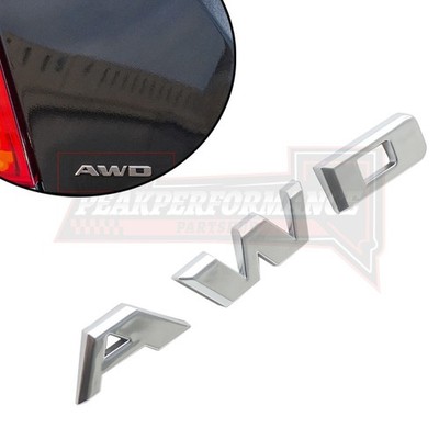 For XT5 XT6 AWD Letter Badge Rear Trunk Decklid Emblem Nameplate Sport Chrome