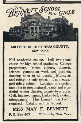 Magazine Ad - 1912 - Bennett School for Girls - Millbrook, NY