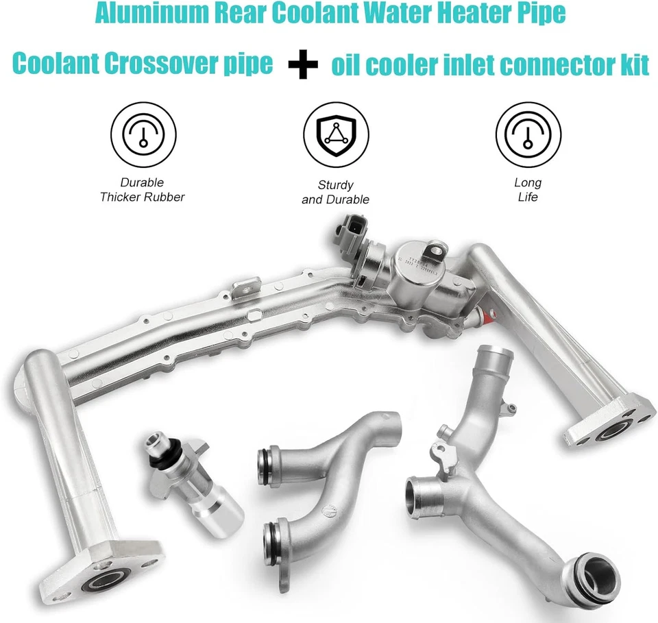 (Pieza OEM) LR090630 Kit de sistema de tubería de agua refrigerante (solo apto para 3,0 L) para 2010-2021  Foto 3 de 4