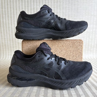 Asics Gel Nimbus 23 Running Shoes Womens Size 7.5 Triple Black