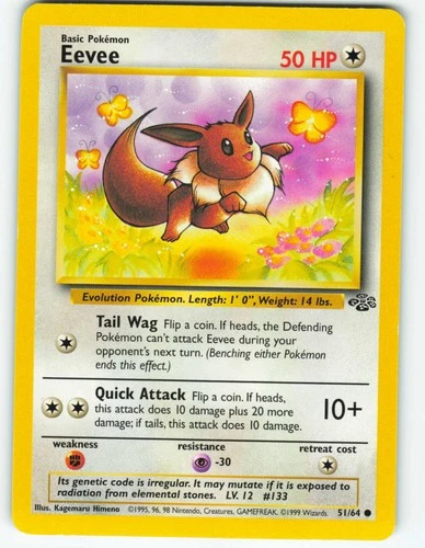 Eevee - 51/64 Jungle Set - Pokémon TCG - 1999