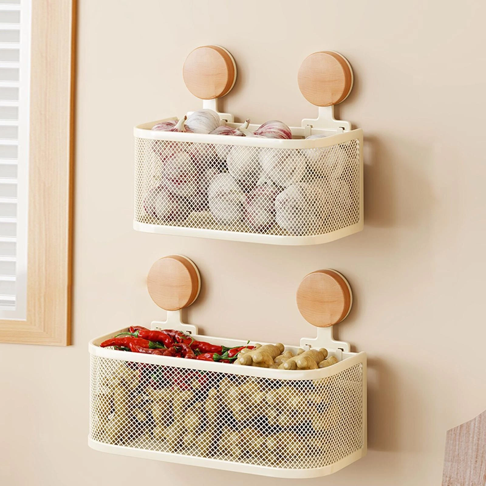 Hanging Basket Modern Fruit Vegetable Basket for Bathroom Dining Room Home