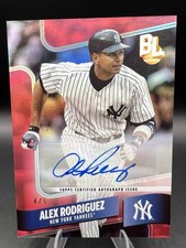 2024 Topps Big League Alex Rodriguez Red Foil Auto /5 - New York Yankees