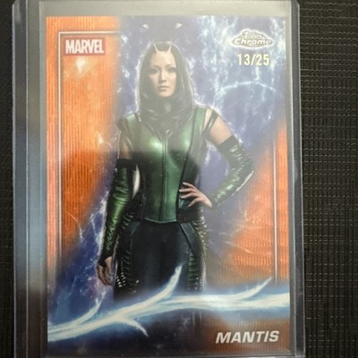 MANTIS  - 2025 Topps Chrome Marvel Studios - Orange Refractor /25 Guardians Pom