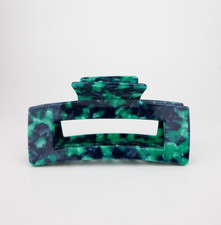 1pc Dark Blue and Green Hair Claw Clip, Acetate Hair Claw