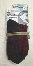 SmartWool Crew Socks Full Cushion Red & Black Unisex Size M NWT
