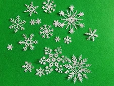 20 Assorted Snowflakes Cardstock die cuts scrapbook cards