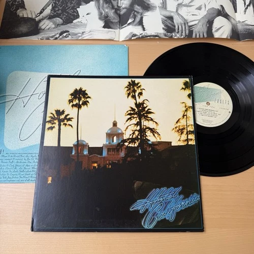 Eagles Hotel California 1976 LP 1st US Pressing Complete W/Original Poster! VG+