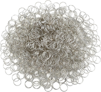 1000 StüCk Biegeringe Silber 10 Mm Spaltringe Jump Ringe
