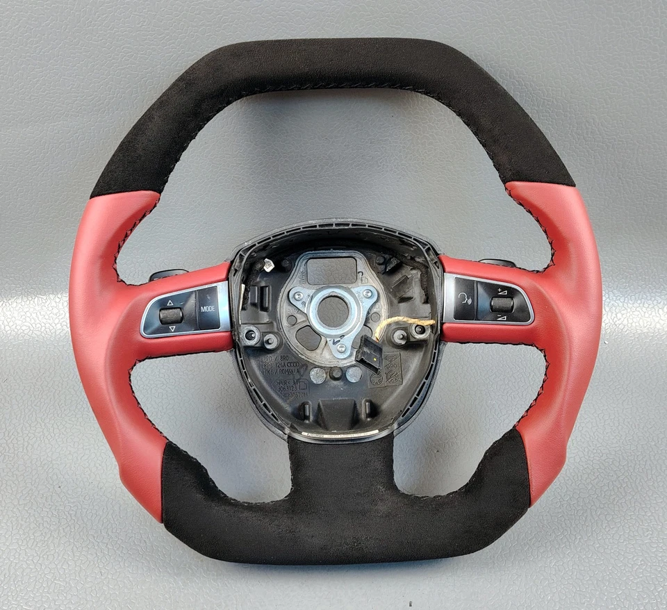 AUDI A4 QUATTRO S4 S LINE 2009 2012 VOLANTE FONDO PLANO GAMUZA Y CUERO Foto 2 de 4