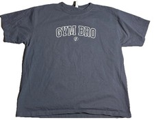 Bayside Gym Bro T-Shirt Mens 2XL Gray Made in USA Fitness Workout Tee