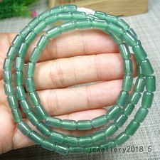 Certified Icy Green Burma 100 Natural A jadeite jade Necklace 25inches