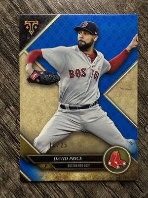 David Price 2017 Panini Triple Threads Blue /25 Boston Red Sox 