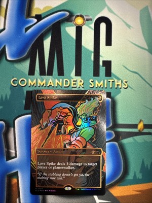 Lava Spike     Borderless RAISED FOIL   MTG NM On Fire Secret Lair 2054