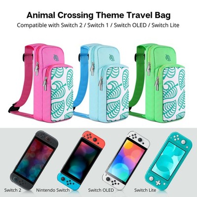 Shoulder Carry Bag Case for Nintendo Switch Animal Crossing Leaf