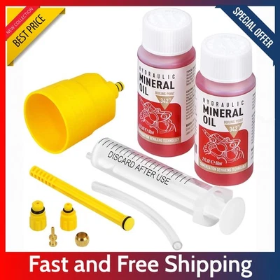 YOUMAYSTORY Shimano Brake Bleed Kit – Mineral Oil 120ml + Tools for Hydraulic Brake Service.