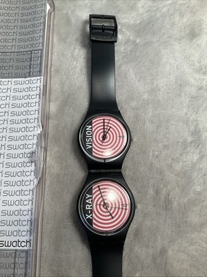 Jeremy Scott x Swatch “X-Ray Vision” Double Watch GZ252S NEW