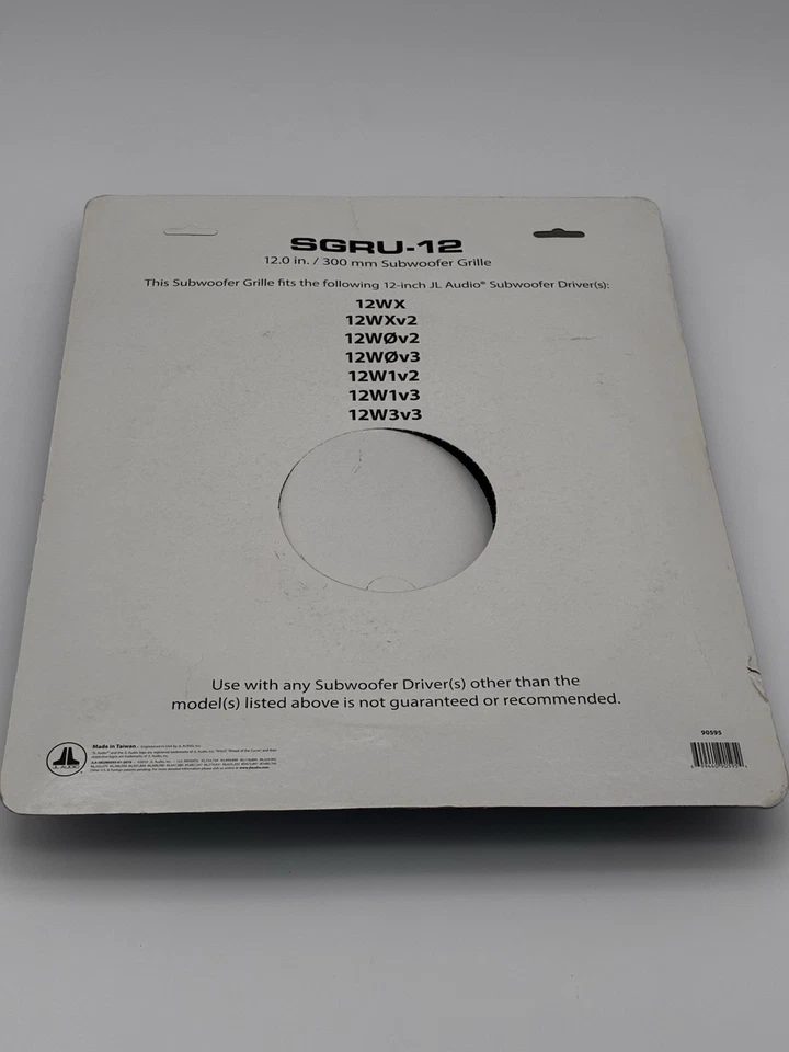 JL Audio Sgru-12 Subwoofer 12w1v2 & 12w3v3 Sub Metal Mesh Grille Grill Cover New - Image 3 of 4