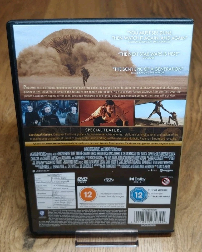 Dune - DVD Film Movie (2022) Sci-Fi Adventure Region 2 UK - Free UK Postage - Image 2 of 4