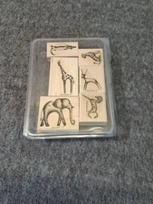 Stampin' Up! In the Wild Stamp Set Set Of 6 Stamping Craft Safari Animals Africa