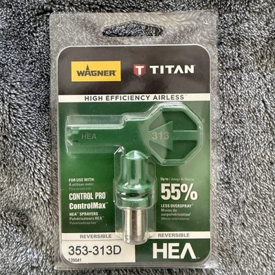 New Titan 353-313D Reversible HEA Spray Gun Tip 313 for Wagner ControlMax