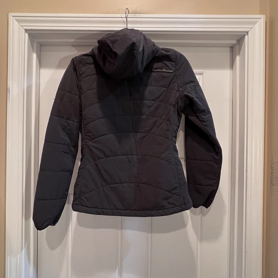 Abrigo de invierno para mujer Outdoor Research Ferossi Hood XS negro cremallera completa chaqueta de esquí Foto 2 de 4