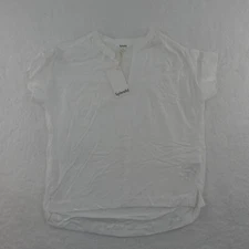 Splendid Shirt Womens Extra Small White Wynne Crepe Viscose Linen Blouse RM3W290