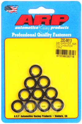 #ad Arp 200 8613 3 8 ID .625 OD chamfer black washers $18.78
