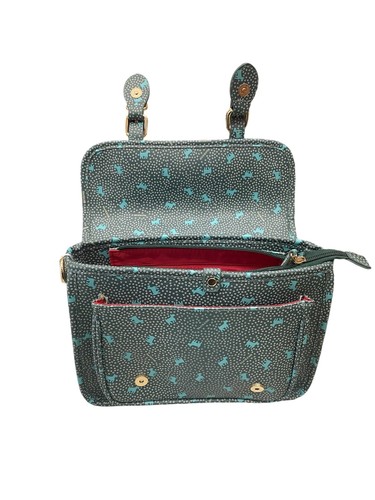Borsa Cartella Tracolla Naj Oleari Media Scondo Verde Fantasia Doggy Azzurro - Foto 2 di 6
