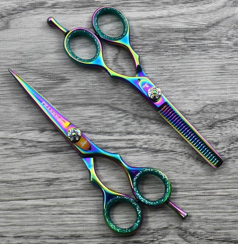 5,5 Zoll Professionelle Salon Friseur Haarschneideschere Schere Dünner Set Kit - Bild 3 von 7