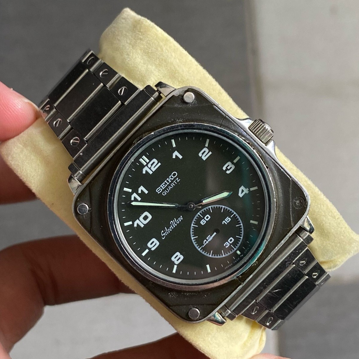 Rare Seiko Silverwave The First Cockpit 2628-004A Black Dial