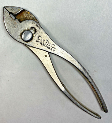 Vintage Cee Tee Co. 5-1/2'' Slip Joint Pliers Jamestown, NY USA Tool Crescent 