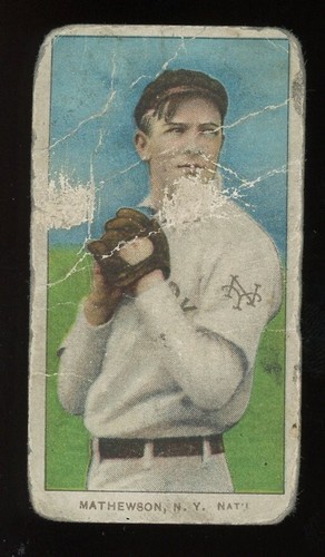 1909-11 T206 Baseball #307 Christy Mathewson (Dark Cap) Polar Bear PR - Picture 1 of 2