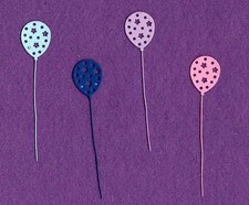 BALLOONS  6 die cuts scrapbook cards