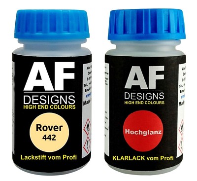 Lackstift für Rover 442 Primula Yellow + Klarlack je 50ml Autolack Basislack SET