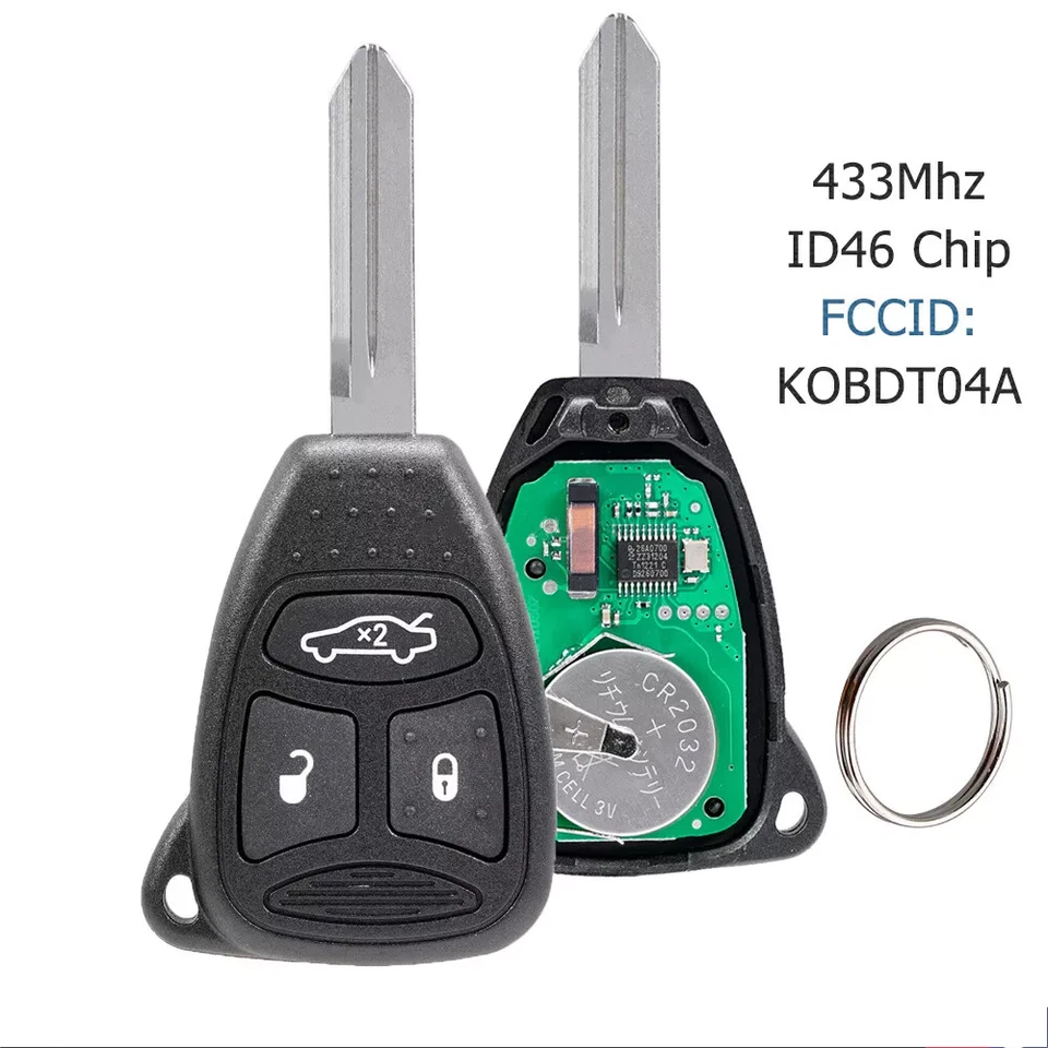 Remote Key Fob KOBDT04A 433Mhz For 2005 2006 2007 Jeep Grand Cherokee Comandante - Image 2 of 4