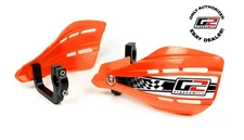 G2 Dirt Bike Hand Guards | Flags |  Handguards | Aluminum Mount - Orange Shields