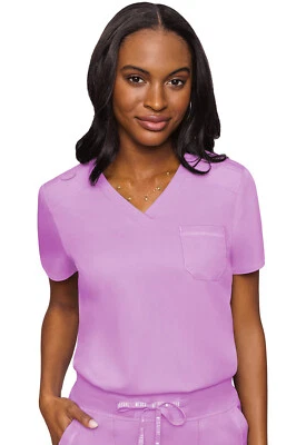 Med Couture MC Touch Scrubs V-Neck Tuck In Top MC7448 LILA Lila Free Ship - Image 1 of 3