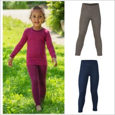 ENGEL Kids Thermal Underwear Base Layer Leggings, Merino Wool & Silk, 2-15 years