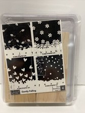 Stampin' Up Gently Falling Wood Mount Rubber Stamp Set of 4