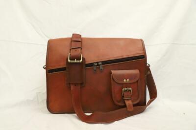 Handmade Satchel New Briefcase Leather Messenger Bag 15'' Vintage for Men Laptop