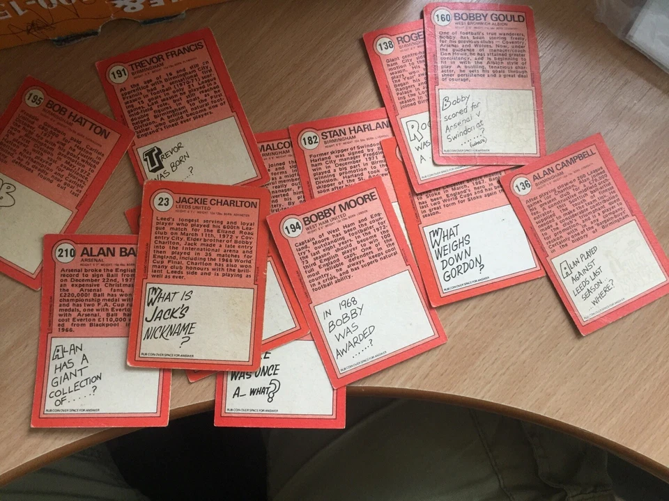 A&BC Gum 1972/73 Footballers Orange/Red Football Cards - Image 2 of 2