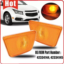 For Chevy Cruze 2011-2015 Front Bumper Reflector Side Marker Light Assembly pair