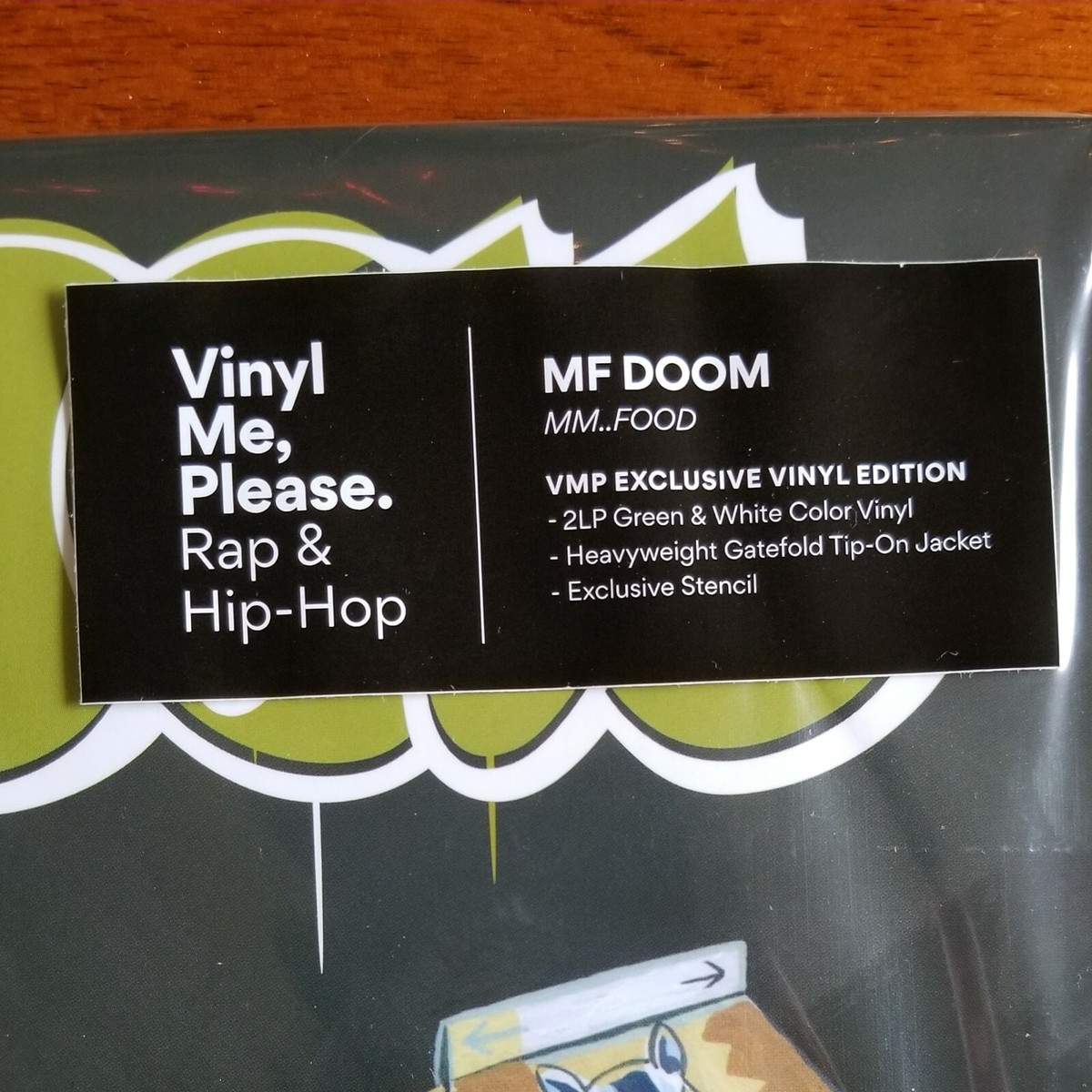 MF DOOM - MM..Food Green/White VINYL ME PLEASE VMP Stencil Obi NEW