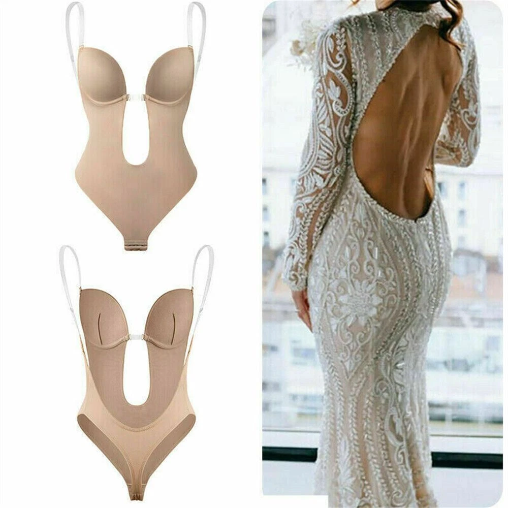 Plunge Backless Underwear Backless Dress Invisible Push Up Bra