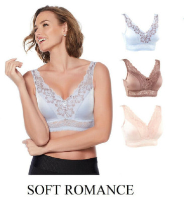 Rhonda Shear 583-521 Soft Romance 3pk Bra, Size XL