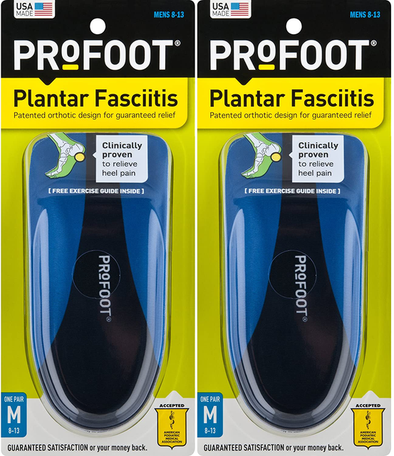 ProFoot Orthotic Insoles for Plantar Fasciitis Heel Pain, Men's 813, 2