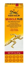 Tiger Balm Muscle Rub Pain Relieving Cream Minor Ache Fast Relief Non Greasy 2oz