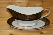 Seyei Regency 6908 Gravy Boat or Sauce Bowl with Underplate, 8 1/4"